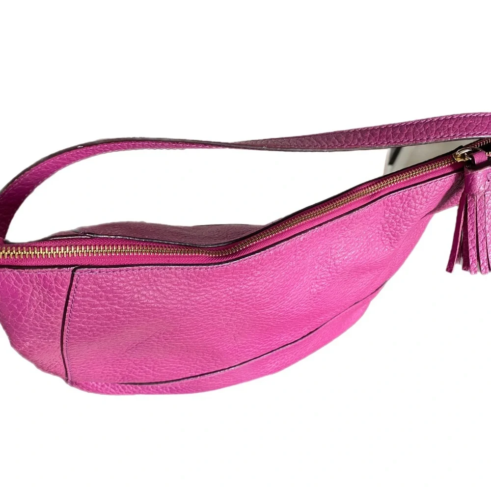 Kate Spade Fuchsia Pebble Leather Hobo Bag. - Picture 5 of 12